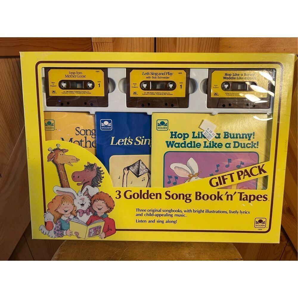 Vintage 1988 3 Golden Story Book 'N' Tapes Gift Pack